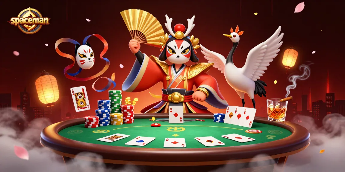 Engage with the Spaceman slot game while surrounded by vibrant casino elements and characters.