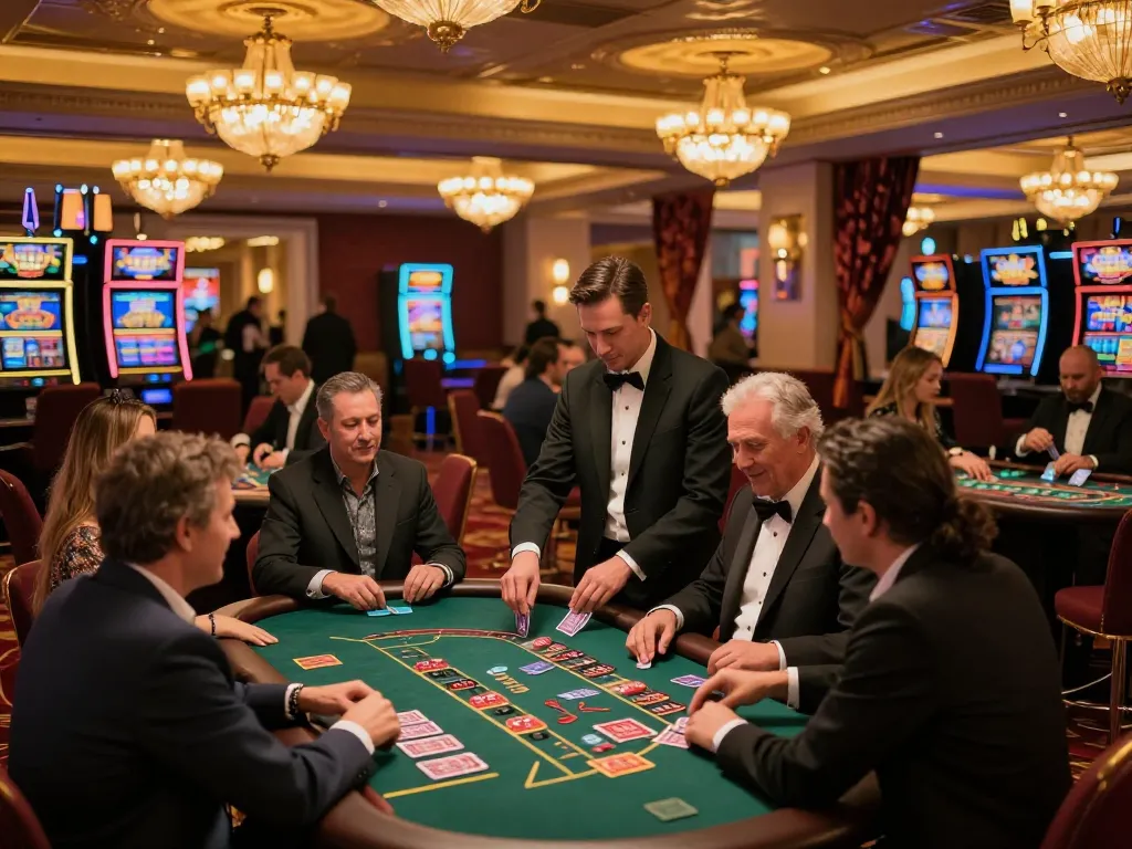 Experience thrilling gaming action at alo88 eu com with players engaged at casino tables