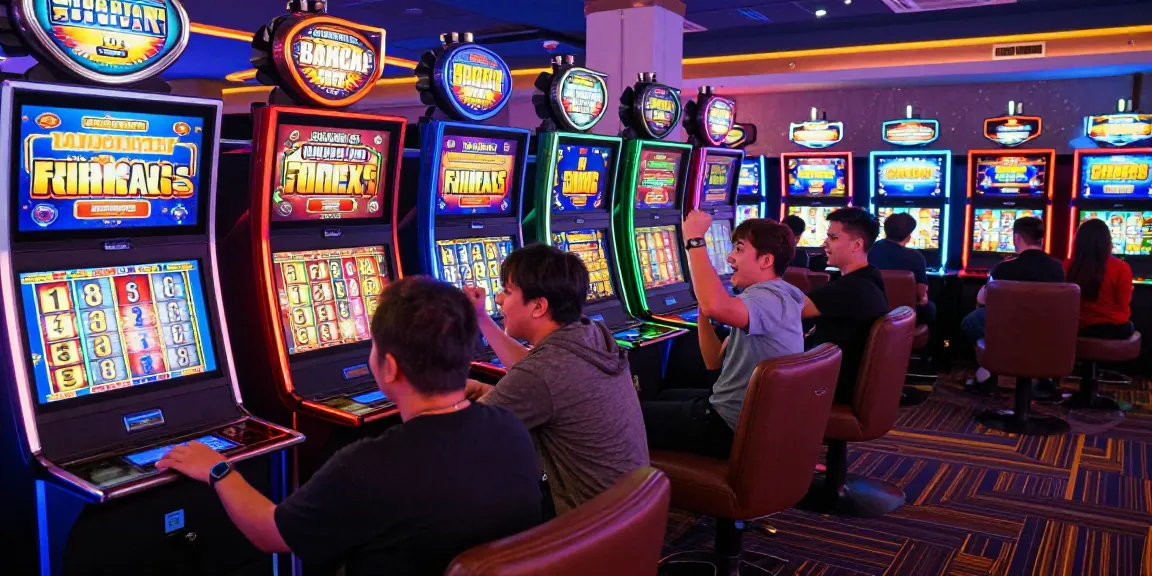 Players enjoying vibrant slot gacor games in an engaging online gambling environment with colorful machines and exciting bonuses.