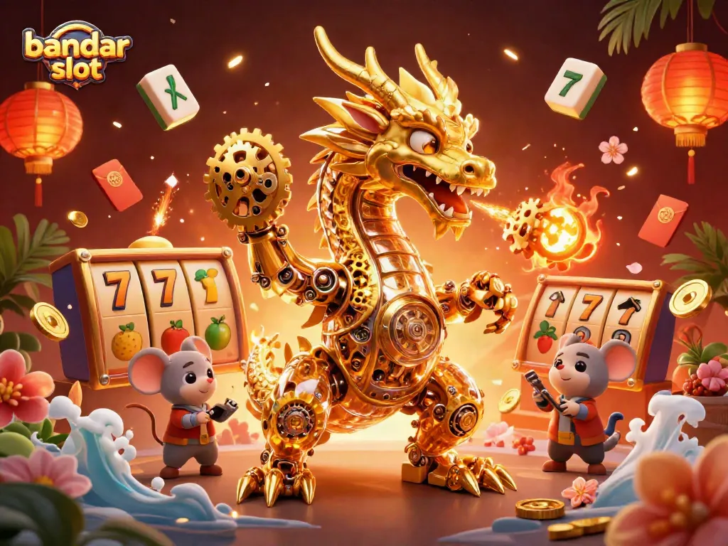 Menangkan jackpot dengan bandar slot dalam suasana kasino penuh warna dan dinamis
