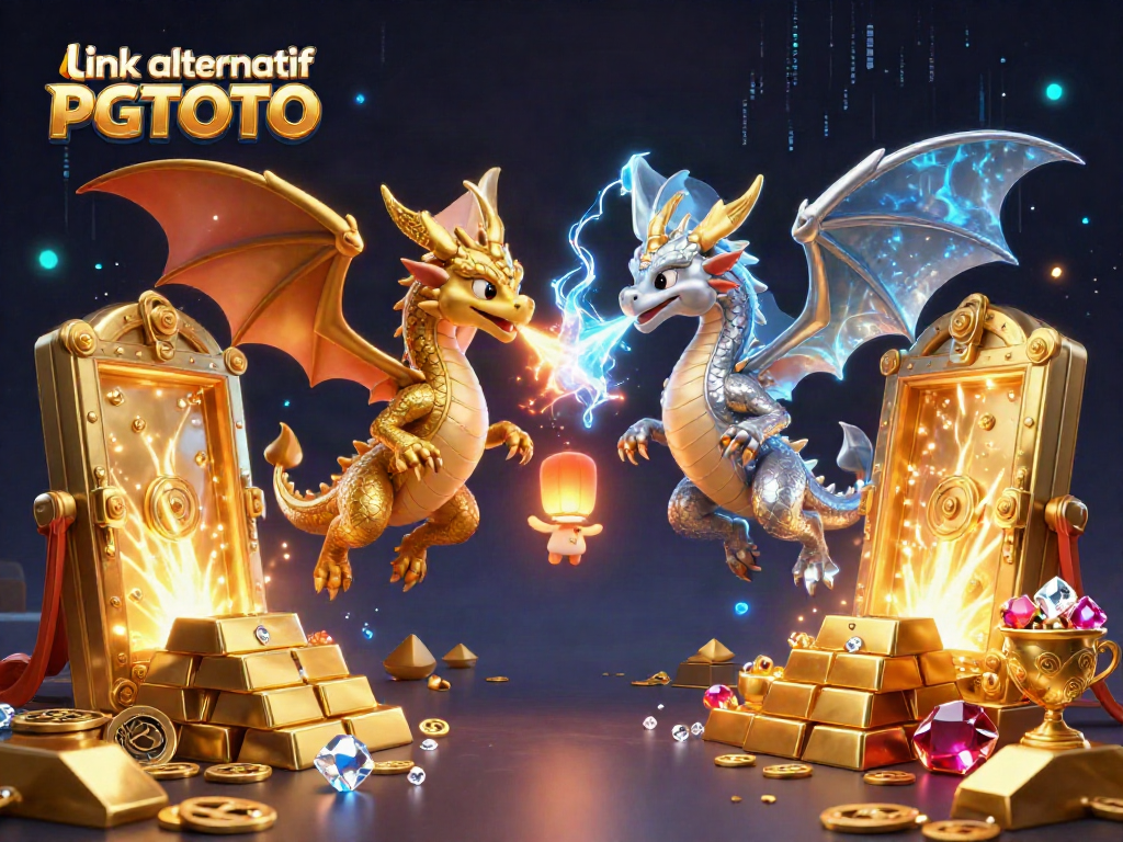 Experience excitement with link alternatif PGTOTO as twin dragons battle in a magical treasure realm.