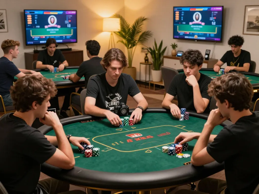 Pemain yang merancang strategi di ruang poker online jalatogel yang hidup sambil mengelola bankroll mereka secara efektif.