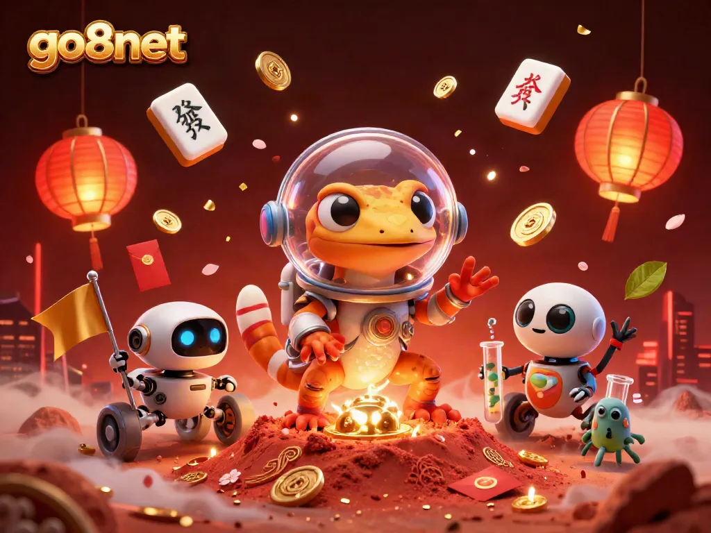 Engage with go8net's thrilling Martian casino adventure featuring vibrant gaming elements.