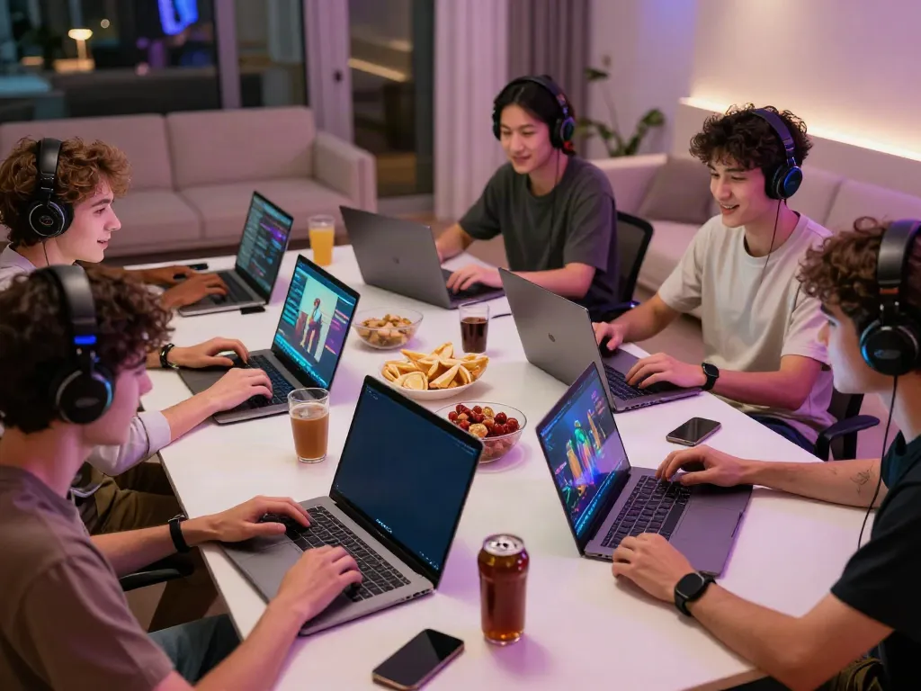 Akses platform TOTOWIN88 untuk game online dengan pemain muda di rumah.
