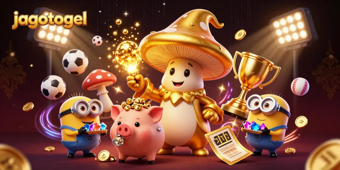 Menangkan jackpot di jagotogel dengan ilustrasi kasino interaktif berwarna cerah dan elemen menarik.