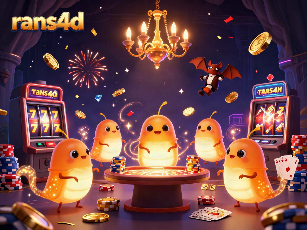 RANS4D menghadirkan permainan slot yang memukau dengan karakter glowworm dan dealer kelelawar yang penuh warna.