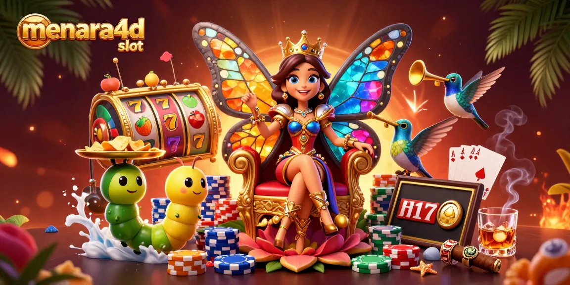 Pengalaman bermain di menara4d slot dengan ratu kupu-kupu dan simbol keberuntungan yang menggoda