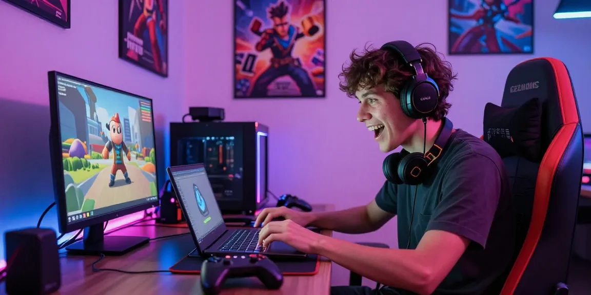 Engaging gaming scene showcasing CIKA4D platform experience with online gaming accessories.